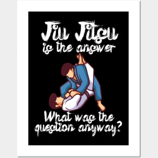 Jiu Jitsu is the answer What was the question anyway Posters and Art